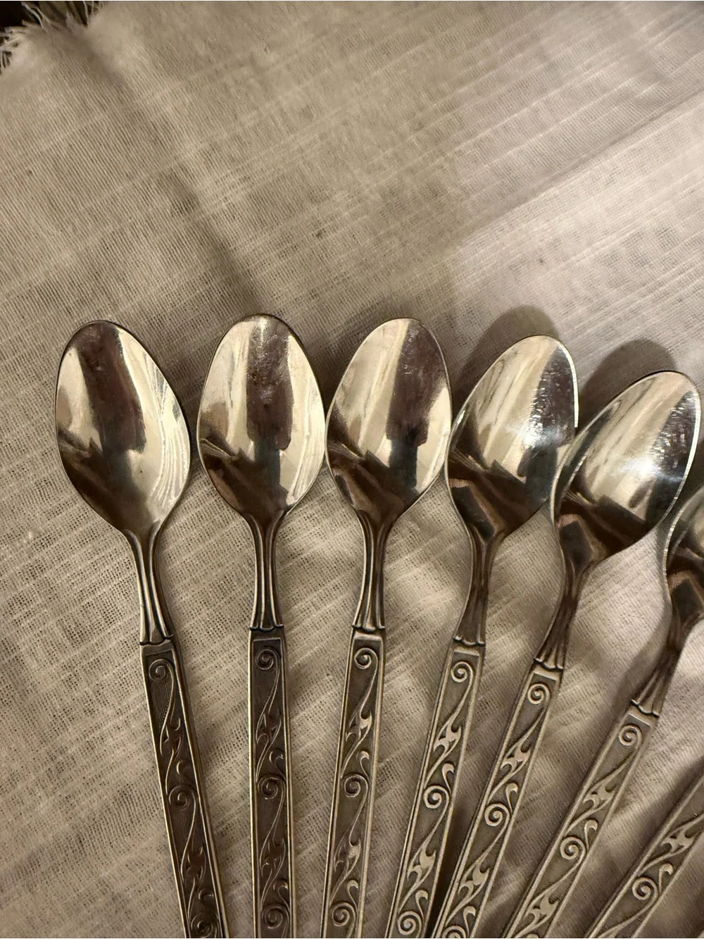 Vintage Oxford Hall Palo Alto Stainless Teaspoons - Set of 11 Iced Tea Spoons